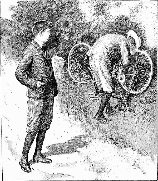 "The first person I saw that morning was a young man,
mending a puncture."