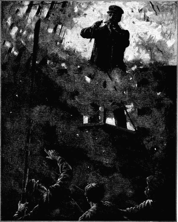 "He deliberately lighted a cigar with a scrap of the
burning rope."