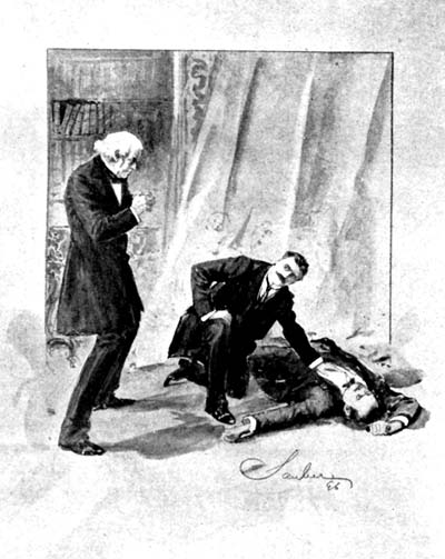 "IT IS DEATH," I ANSWERED, WITH MY HAND INSIDE THE
BARON'S SHIRT. "WHO STOLE THAT MONEY?" THE VICOMTE LOOKED AT ME.
"CHARLES MISTE," HE SAID.