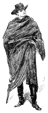 A full-length portrait of a man in a draped cloak.