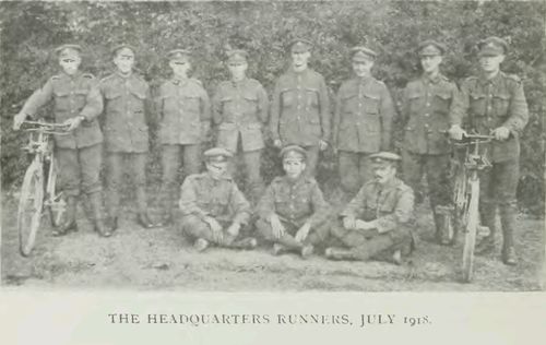The Headquarters Runners, July 1918.