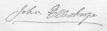 Signature of John Ellerthorpe