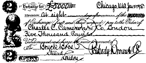 A bill of exchange.