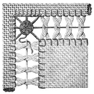 FIG. 95.
FILLING IN THE CORNER WITH A SPIDER,
AND CONTINUATION OF THE LATTICE-WORK
THENCE.