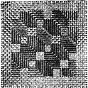 FIG. 153.
TENTH PATTERN. DAMASK STITCH FOR
FIGS. 104 AND 105.