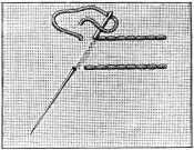 FIG. 175. CROSSED BACK-STITCH.
RIGHT SIDE.