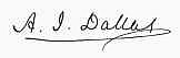 Signature of A. J. Dallas