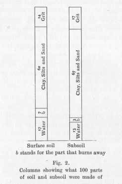 Fig. 2.  Columns showing what 100 parts of soil and subsoil were made of