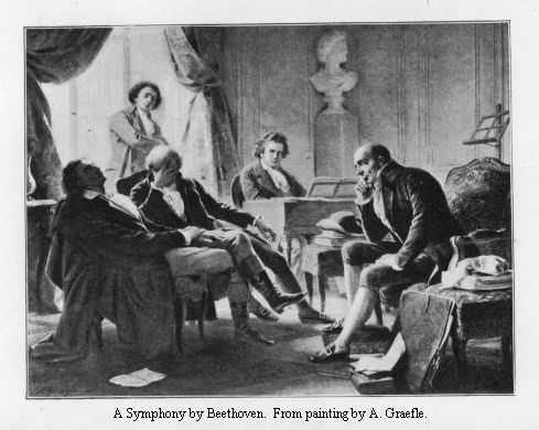 A Symphony by Beethoven.  From painting by A. Graefle.