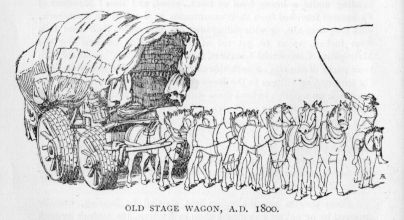 OLD STAGE WAGON, A.D. 1800.