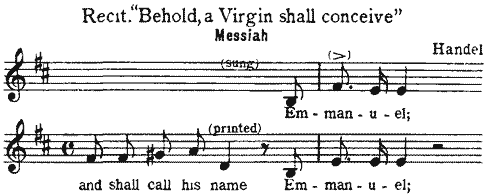 Recit. Behold, a Virgin shall conceive, Messiah, Handel