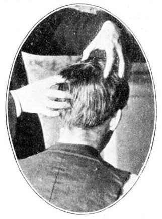 Man getting a head massage.