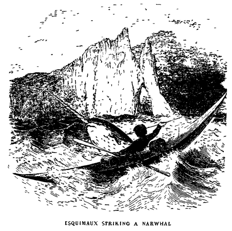 Esquimaux striking a narwhal