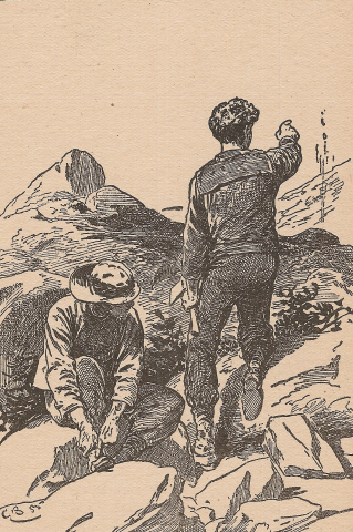 Illustration: Will and Hans in Search of a Shelter.