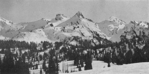Tatoosh Mountains and Paradise Park in Winter.