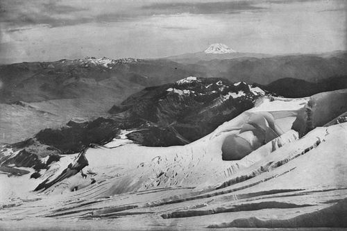View South from Cowlitz Glacier: elevation, 8,000 feet.