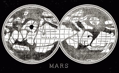 CARTE DE LA PLANÈTE MARS