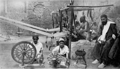 Persian Spinning Wheels and Weaving Looms.
