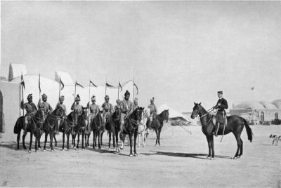 Major R. E. Benn, British Consul for Sistan, and his Escort of 7th Bombay Lancers.