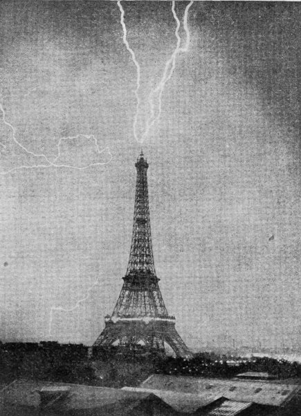 Eiffel Tower Struck by Lightning.