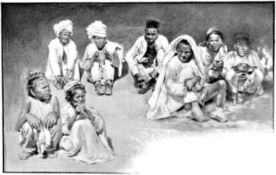 Lepers showing stumps of Limbs