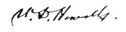 Handwritten signature of W. D. Howells