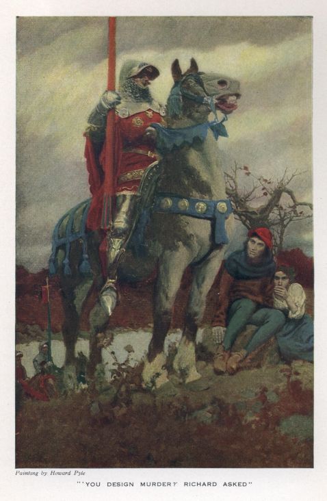 "YOU DESIGN MURDER? RICHARD ASKED" _Painting by Howard Pyle_