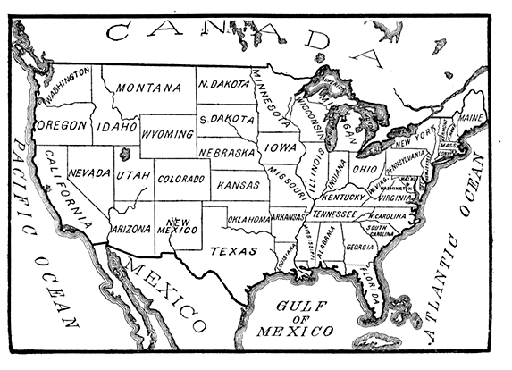 Map of Continental USA