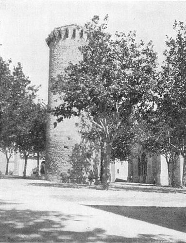 THE CATHEDRAL IS NEAR THE HEAVY, ROUND TOWERS OF THE OUTER RAMPARTS