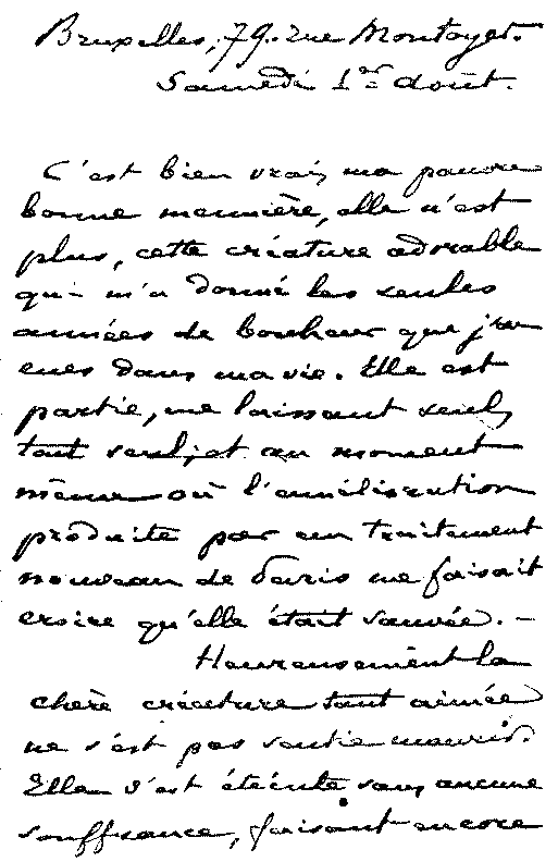 une lettre écrite à main