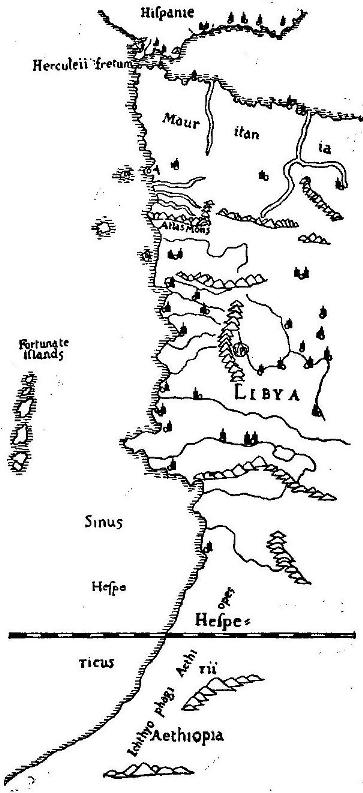 THE COAST OF AFRICA, AFTER PTOLEMY (MERCATOR'S EDITION)