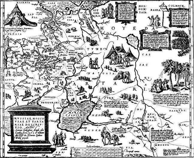 ANTHONY JENKINSON'S MAP OF RUSSIA, MUSCOVY, AND TARTARY, PUBLISHED IN 1562