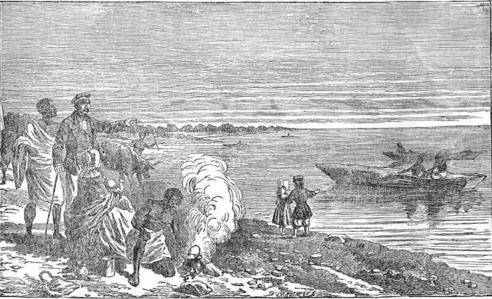 LIVINGSTONE, WITH HIS WIFE AND FAMILY, AT THE DISCOVERY OF LAKE NGAMI
