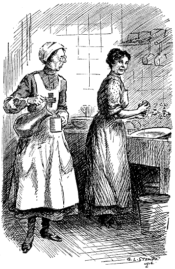 Two kitchen workers.