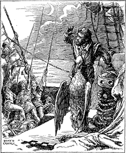 The ancient mariner with the albatross hanging from his neck