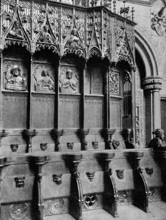 Portion of the Choir stalls in the Cathedral Church at Ulm