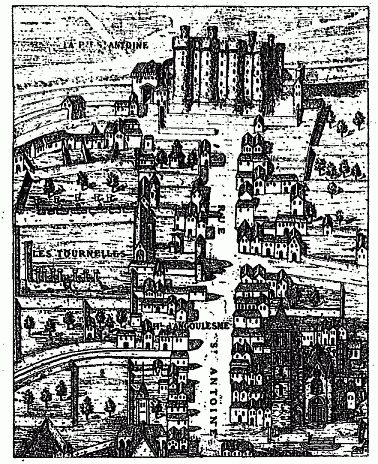 Quartier Saint-Paul, les Tournelles et la
Bastille vers 1540