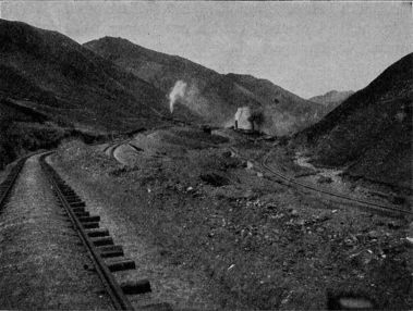 Silver-smelting works at Cassapalca, on the Oroya Railroad, Peru, 13,600 feet high