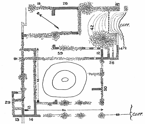 Fig. 255—Ground plan of San Bernardino de Awatobi