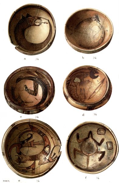 PL. CXXXII—
FOOD BOWLS WITH FIGURES OF REPTILES FROM SIKYATKI