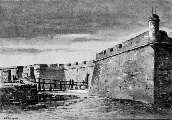 FORT MARION—VIEW FROM WATER-BATTERY.