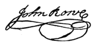 Signature, John Rowe