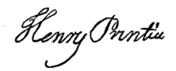 Signature, Henry Prentiss