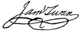 Signature, James Swan