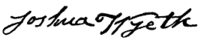 Signature, Joshua Wyeth