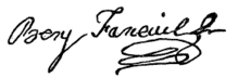 Signature, Benjamin Faneuil, Jr