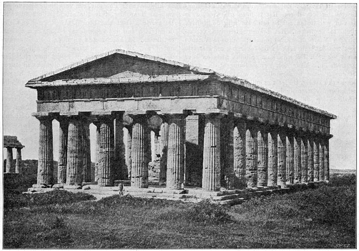 De tempel van Poseidon te Paestum. Phot. G. Brogi, Napels.