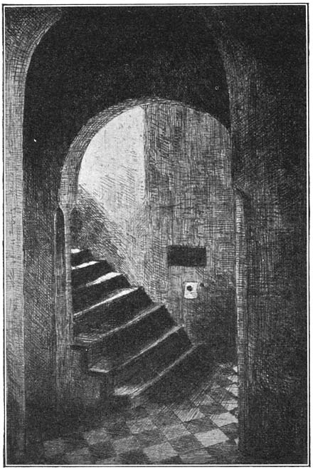 De historische trap in het Prinsenhof, waar Prins Willem I doorschoten werd.