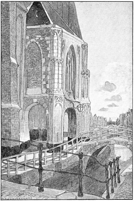 Oude Delft en de Oude Kerk.