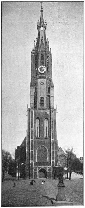 Toren der Nieuwe Kerk te Delft.